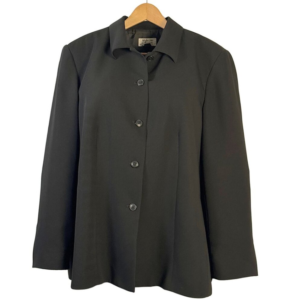 Black Blazer | Size 18W | Style & Co | Beautiful Quality, Gorgeous Drape